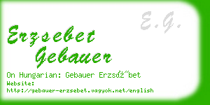 erzsebet gebauer business card